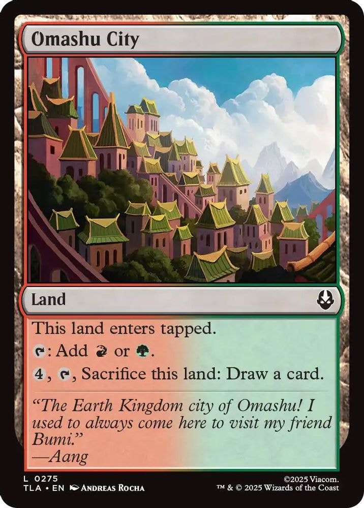 2025 Magic: The Gathering: Avatar: The Last Airbender (TLA) - Omashu City (#275, Land) (, Near Mint)