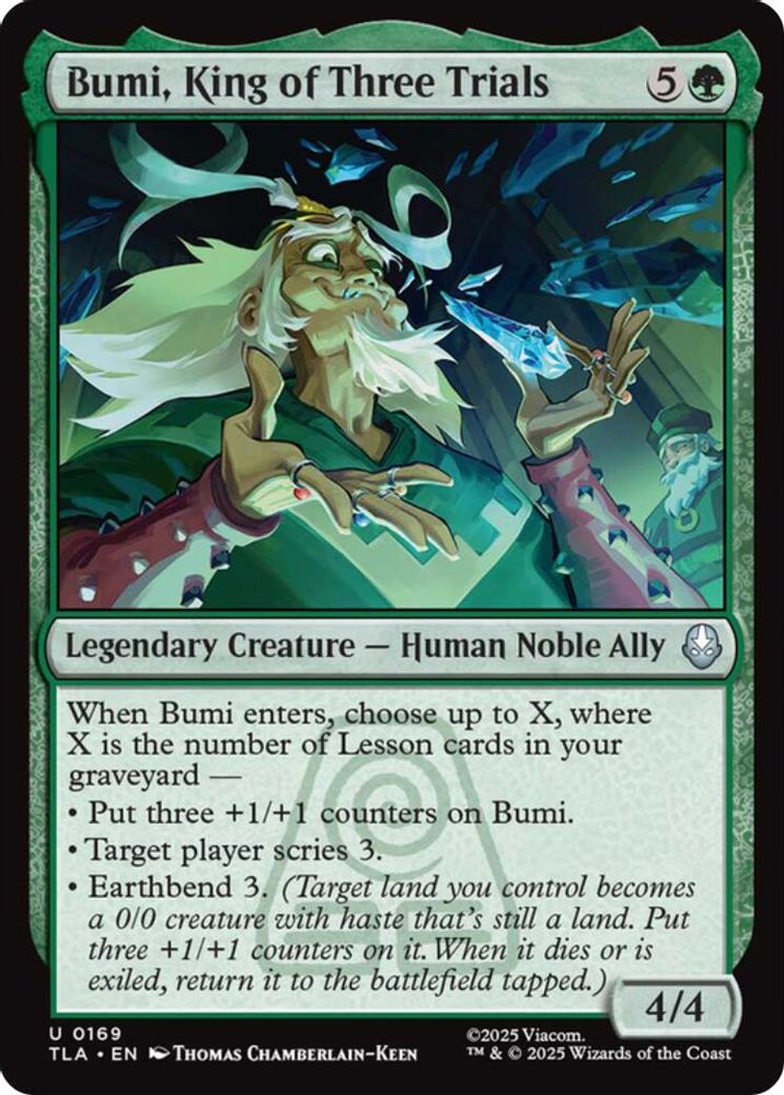 2025 Magic: The Gathering: Avatar: The Last Airbender (TLA) - Bumi King of Three Trials (#169, Uncommon) (, Near Mint)