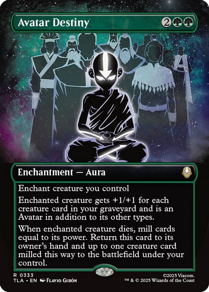 2025 Magic: The Gathering: Avatar: The Last Airbender (TLA) - Avatar Destiny Borderless (#333, Rare) (, Near Mint)
