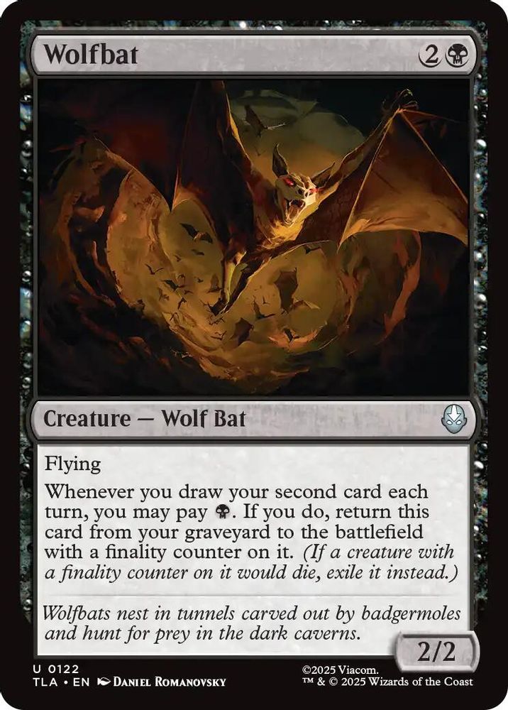 2025 Magic: The Gathering: Avatar: The Last Airbender (TLA) - Wolfbat (#122, Uncommon) (, Near Mint)