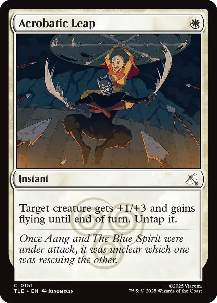 2025 Magic: The Gathering: Avatar: The Last Airbender: Eternal-Legal (TLE) - Acrobatic Leap (#151, Common) (, Near Mint)