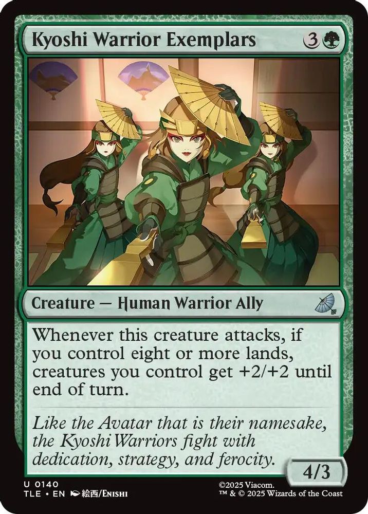 2025 Magic: The Gathering: Avatar: The Last Airbender: Eternal-Legal (TLE) - Kyoshi Warrior Exemplars (#140, Uncommon) (Foil, Near Mint)