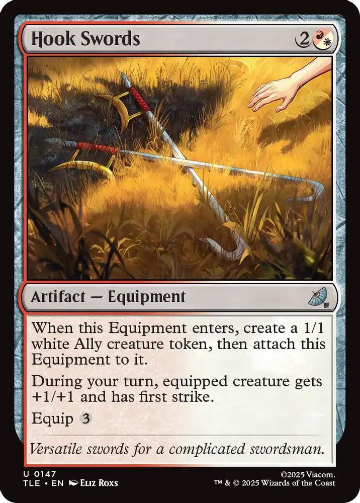 2025 Magic: The Gathering: Avatar: The Last Airbender: Eternal-Legal (TLE) - Hook Swords (#147, Uncommon) (, Near Mint)