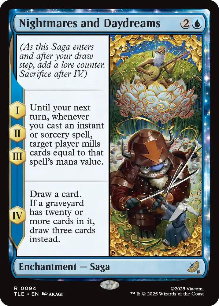 2025 Magic: The Gathering: Avatar: The Last Airbender: Eternal-Legal (TLE) - Nightmares and Daydreams (#94, Rare) (, Near Mint)