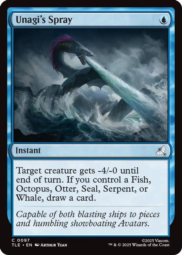 2025 Magic: The Gathering: Avatar: The Last Airbender: Eternal-Legal (TLE) - Unagis Spray (#97, Common)
