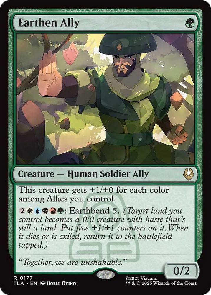 2025 Magic: The Gathering: Avatar: The Last Airbender (TLA) - Earthen Ally (#177, Rare) (, Near Mint)