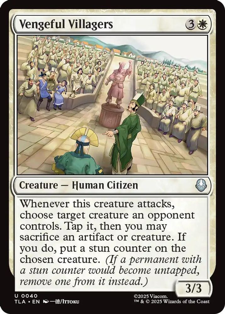 2025 Magic: The Gathering: Avatar: The Last Airbender (TLA) - Vengeful Villagers (#40, Uncommon) (, Near Mint)