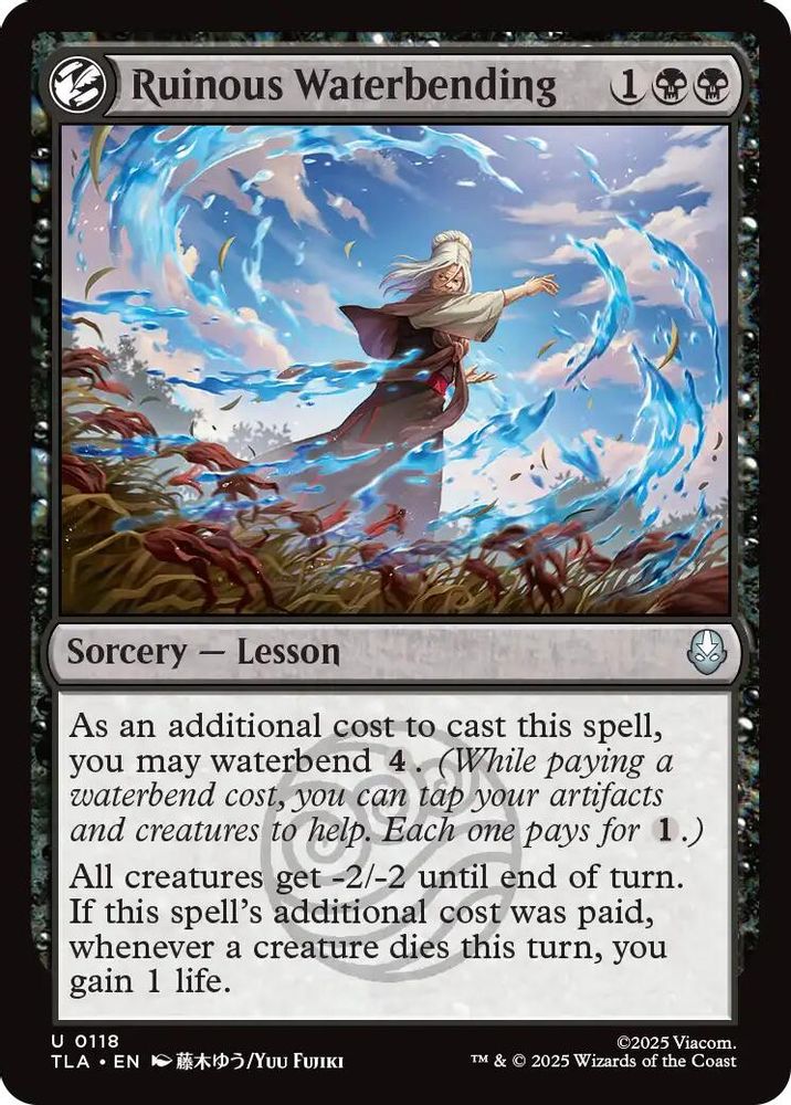 2025 Magic: The Gathering: Avatar: The Last Airbender (TLA) - Ruinous Waterbending (#118, Uncommon) (, Near Mint)
