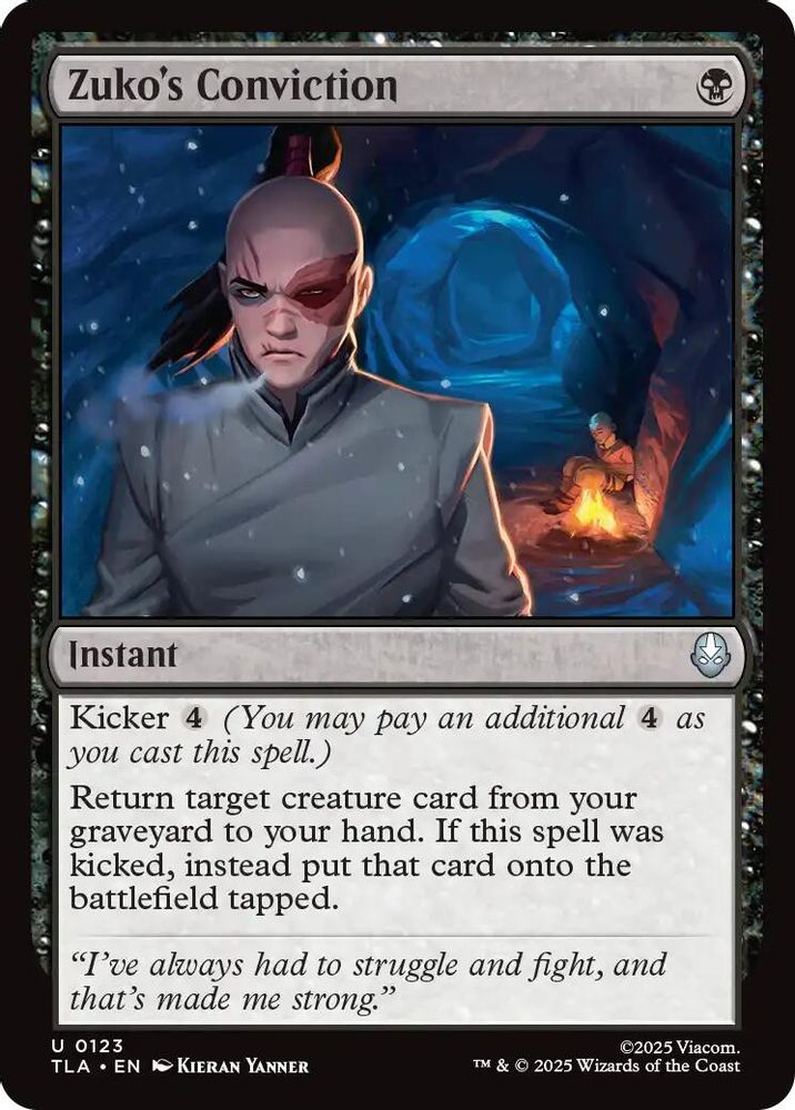 2025 Magic: The Gathering: Avatar: The Last Airbender (TLA) - Zukos Conviction (#123, Uncommon) (, Near Mint)
