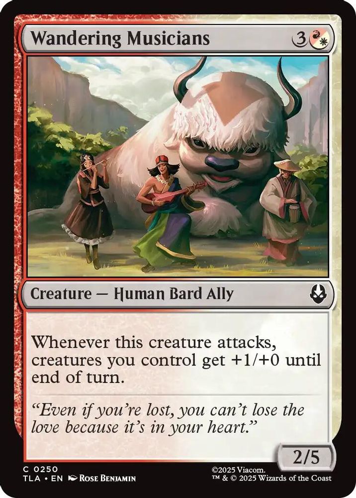 2025 Magic: The Gathering: Avatar: The Last Airbender (TLA) - Wandering Musicians (#250, Common) (, Near Mint)