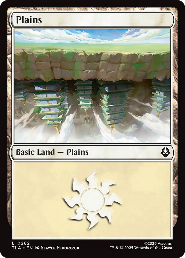2025 Magic: The Gathering: Avatar: The Last Airbender (TLA) - Plains 0282 (#282, Land)