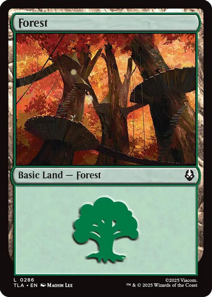 2025 Magic: The Gathering: Avatar: The Last Airbender (TLA) - Forest 0286 (#286, Land)