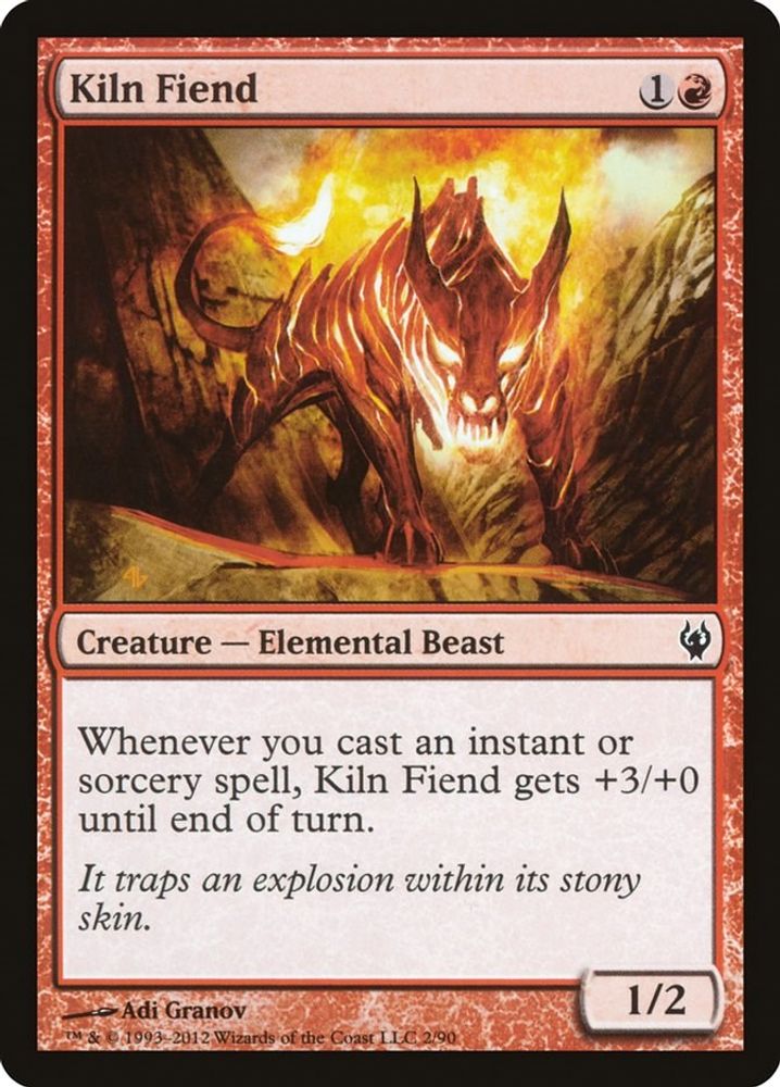 2012 Magic: The Gathering: Duel Decks: Izzet vs. Golgari (DDJ) - Kiln Fiend (#2, Common) (, Near Mint)