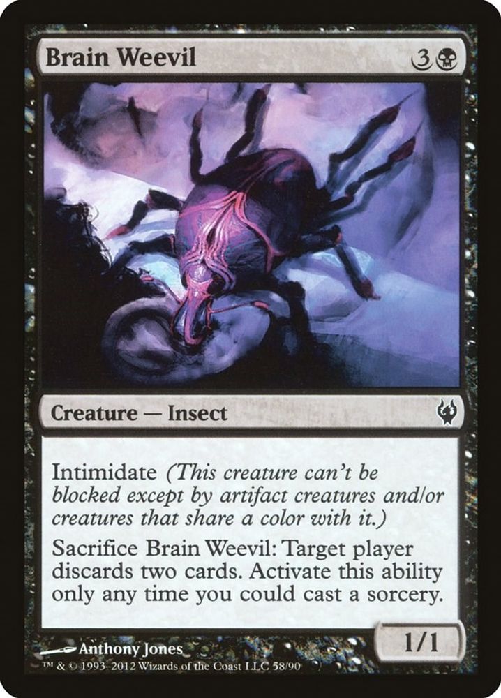 2012 Magic: The Gathering: Duel Decks: Izzet vs. Golgari (DDJ) - Brain Weevil (#58, Common) (, Near Mint)