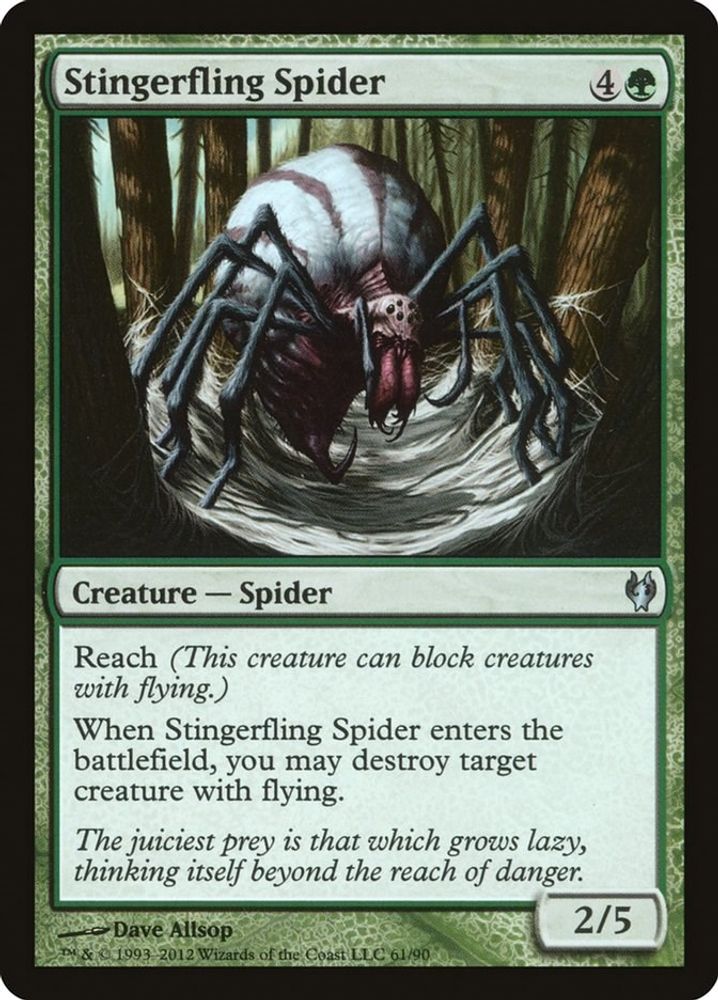 2012 Magic: The Gathering: Duel Decks: Izzet vs. Golgari (DDJ) - Stingerfling Spider (#61, Uncommon) (, Near Mint)