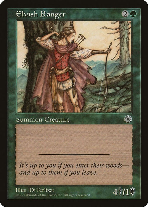 1997 Magic: The Gathering: Portal (POR) - Elvish Ranger (#165, Common) (, Near Mint)