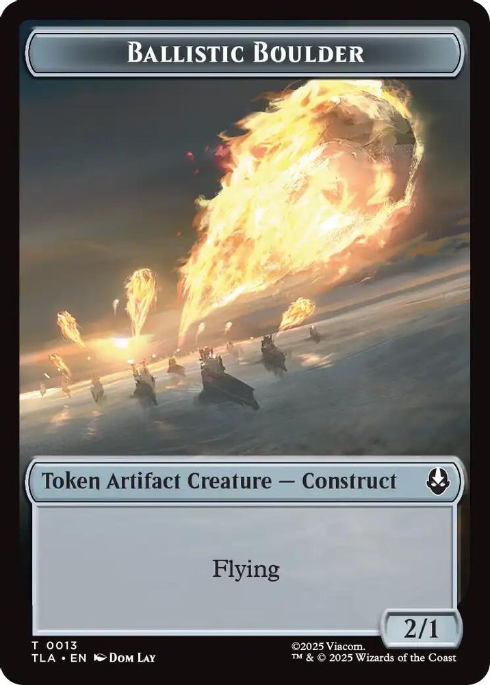 2025 Magic: The Gathering: Avatar: The Last Airbender (TLA) - Ballistic Boulder Soldier 0011 Double Sided Token (#13 // 11, T) (, Near Mint)