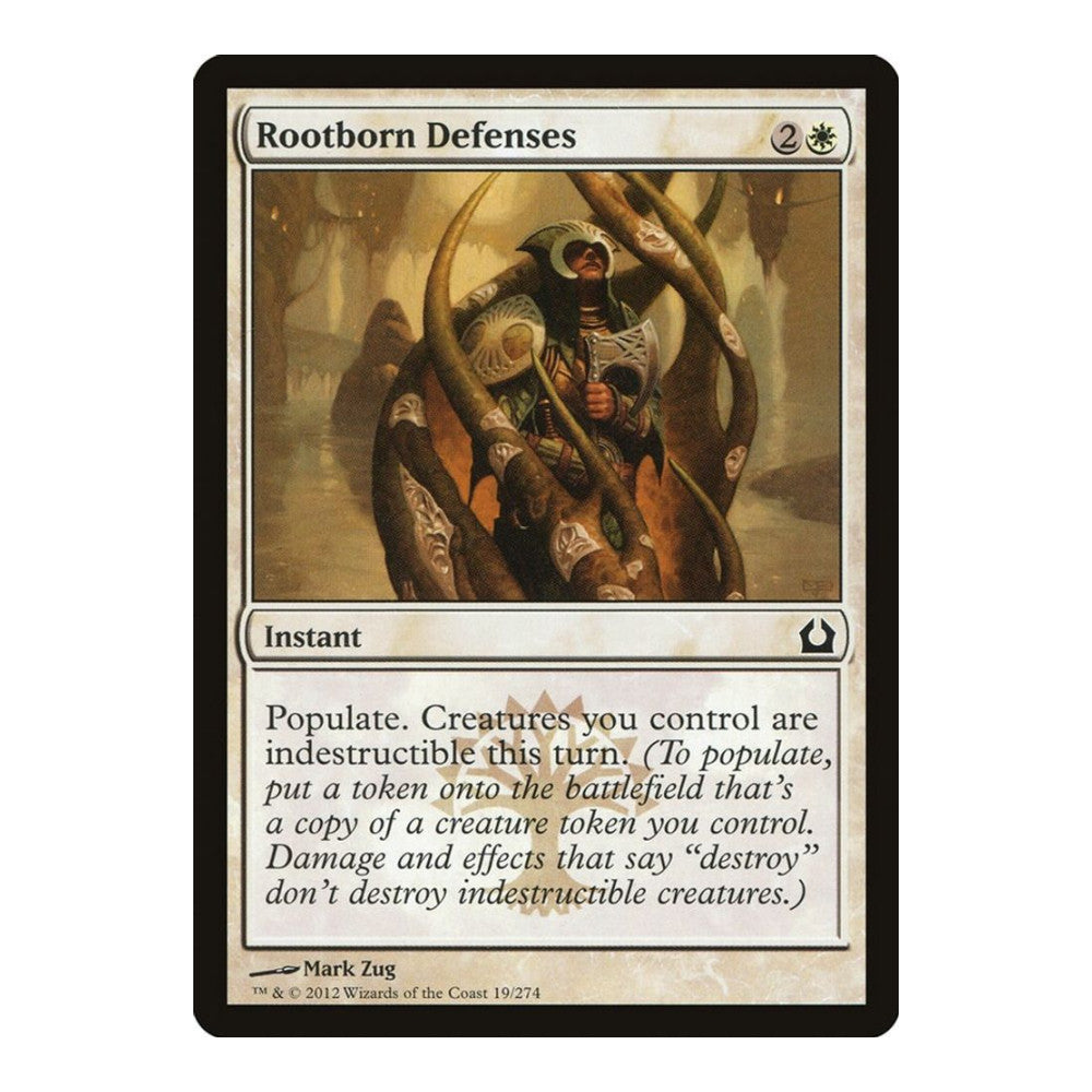 2012 Magic: The Gathering: Return to Ravnica (RTR) - Rootborn Defenses (#19, Common) (, Near Mint)
