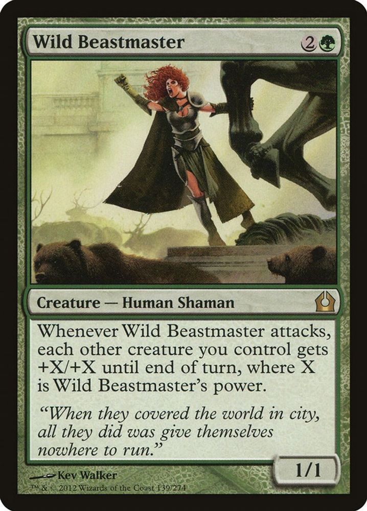 2012 Magic: The Gathering: Return to Ravnica (RTR) - Wild Beastmaster (#139, Rare) (, Near Mint)