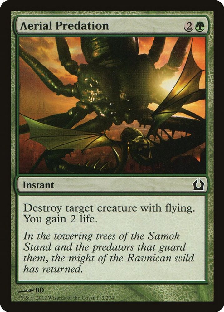 2012 Magic: The Gathering: Return to Ravnica (RTR) - Aerial Predation (#113, Common) (, Near Mint)