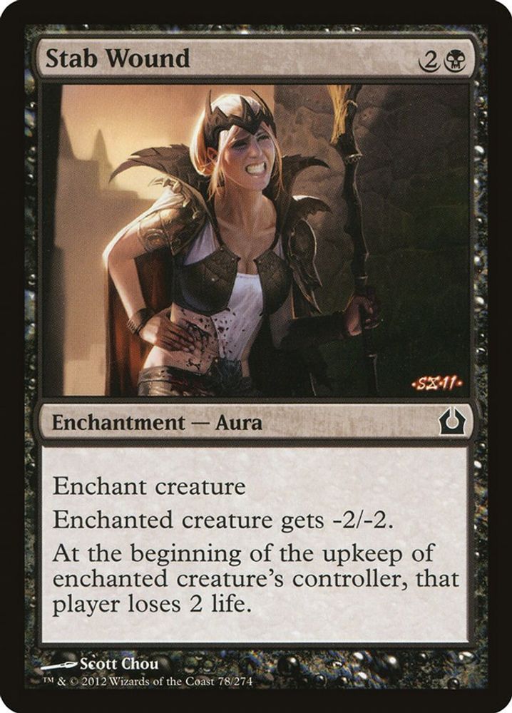 2012 Magic: The Gathering: Return to Ravnica (RTR) - Stab Wound (#78, Common) (, Near Mint)