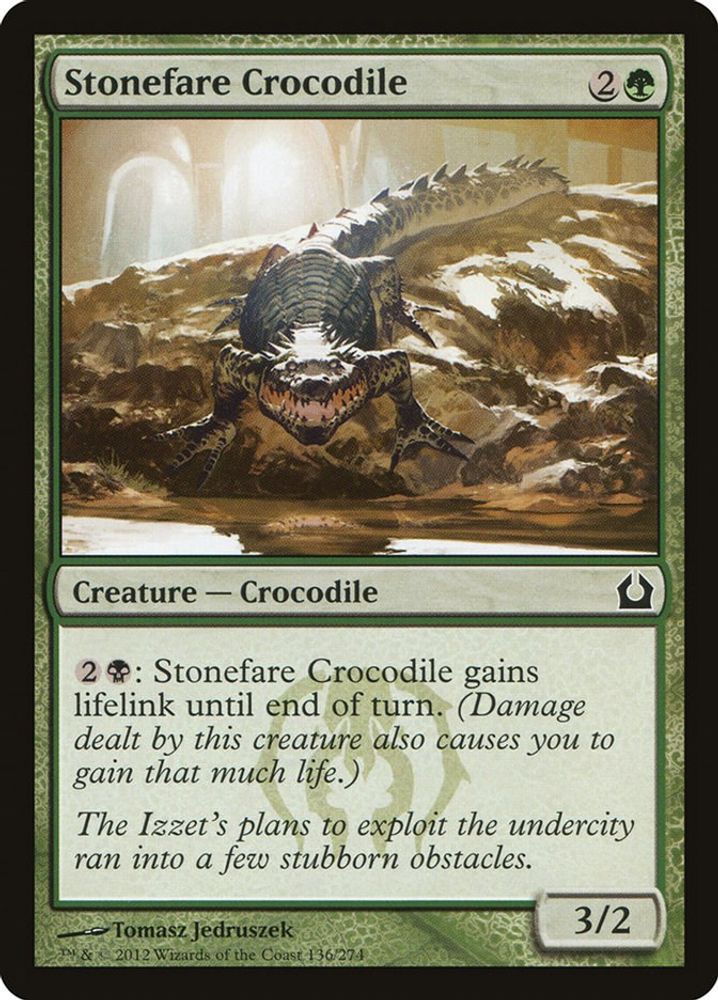 2012 Magic: The Gathering: Return to Ravnica (RTR) - Stonefare Crocodile (#136, Common) (, Near Mint)