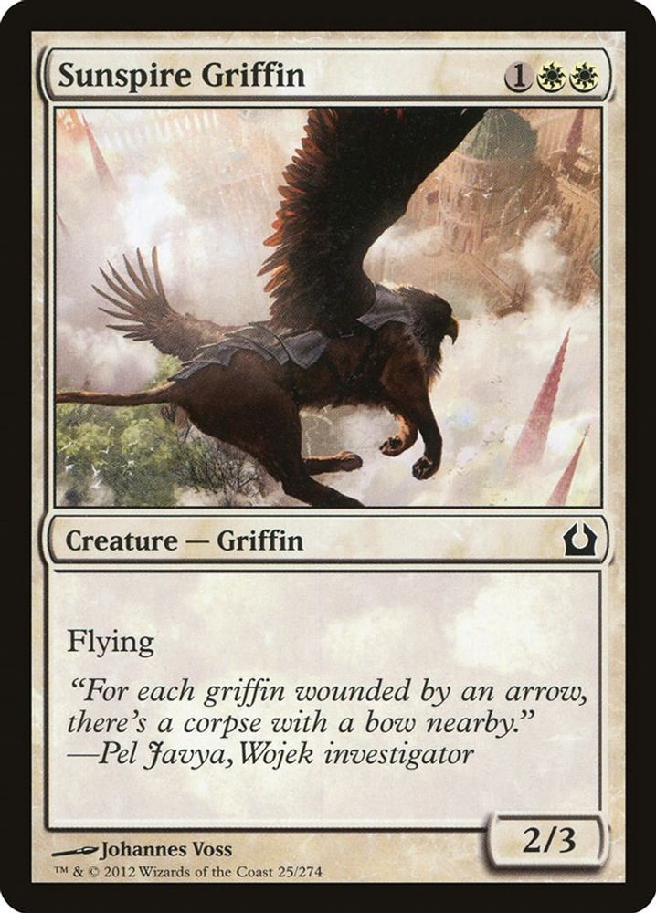 2012 Magic: The Gathering: Return to Ravnica (RTR) - Sunspire Griffin (#25, Common) (, Near Mint)