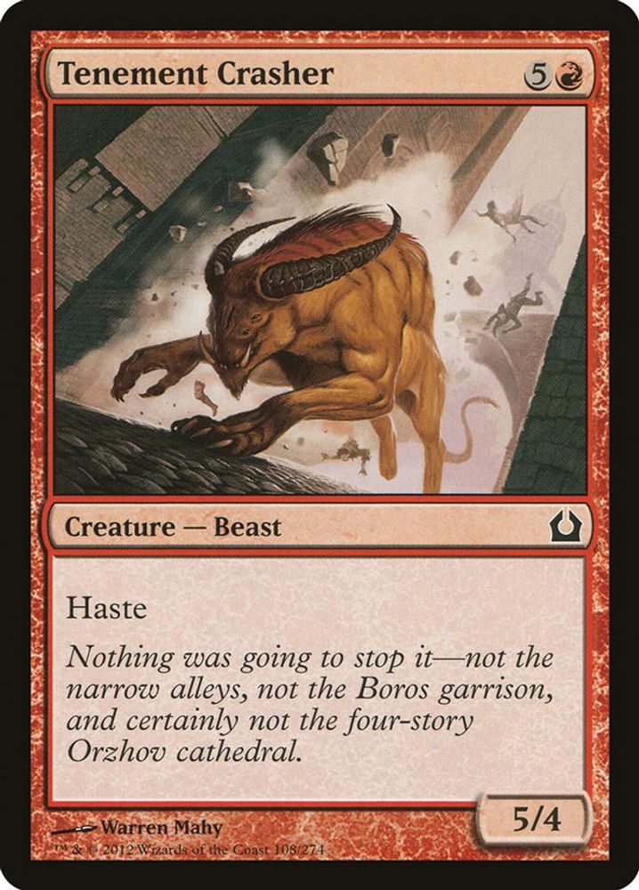 2012 Magic: The Gathering: Return to Ravnica (RTR) - Tenement Crasher (#108, Common) (, Near Mint)