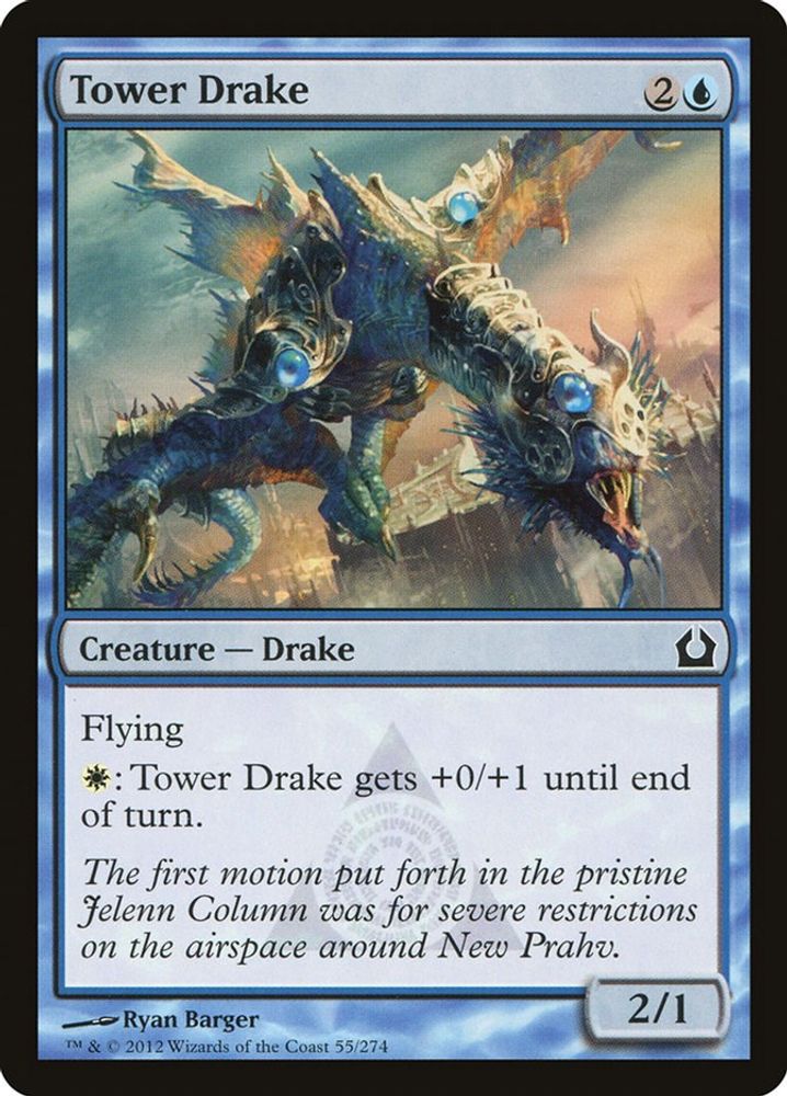 2012 Magic: The Gathering: Return to Ravnica (RTR) - Tower Drake (#55, Common) (, Near Mint)