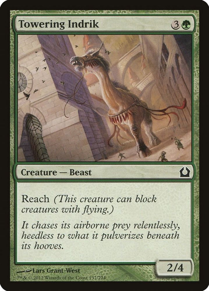 2012 Magic: The Gathering: Return to Ravnica (RTR) - Towering Indrik (#137, Common) (, Near Mint)