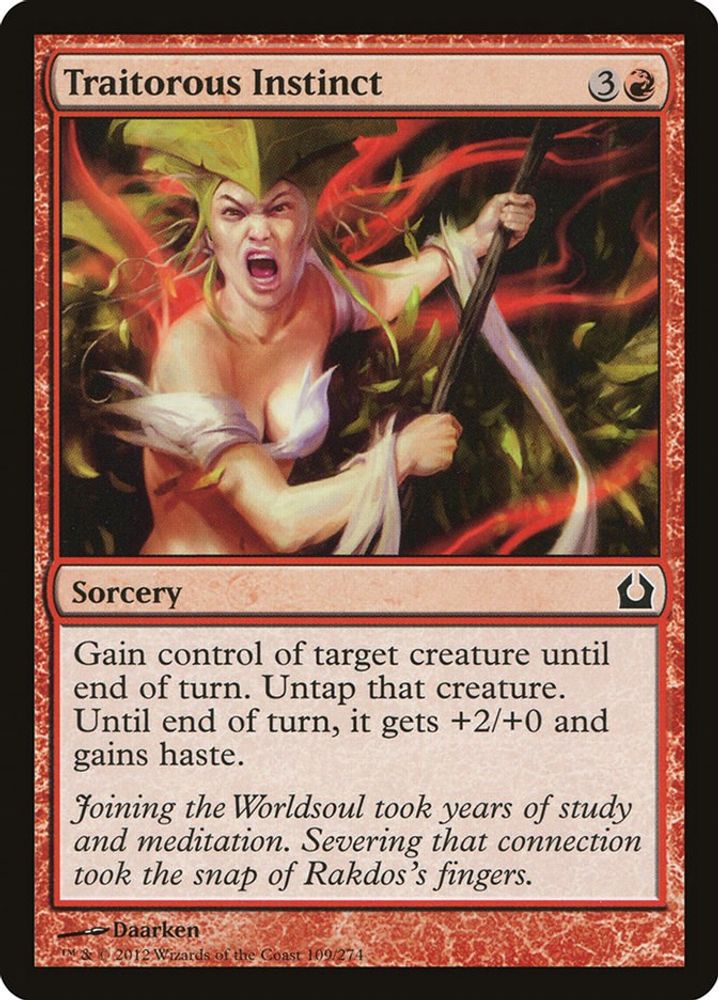 2012 Magic: The Gathering: Return to Ravnica (RTR) - Traitorous Instinct (#109, Common) (, Near Mint)