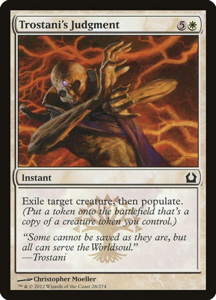 2012 Magic: The Gathering: Return to Ravnica (RTR) - Trostanis Judgment (#28, Common) (, Near Mint)