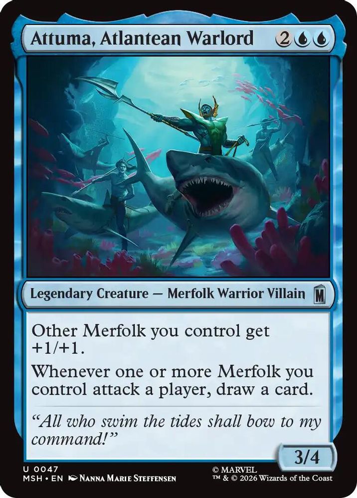 2026 Magic: The Gathering: Marvel Super Heroes (MSH) - Attuma Atlantean Warlord (#47, Uncommon) (, Near Mint)