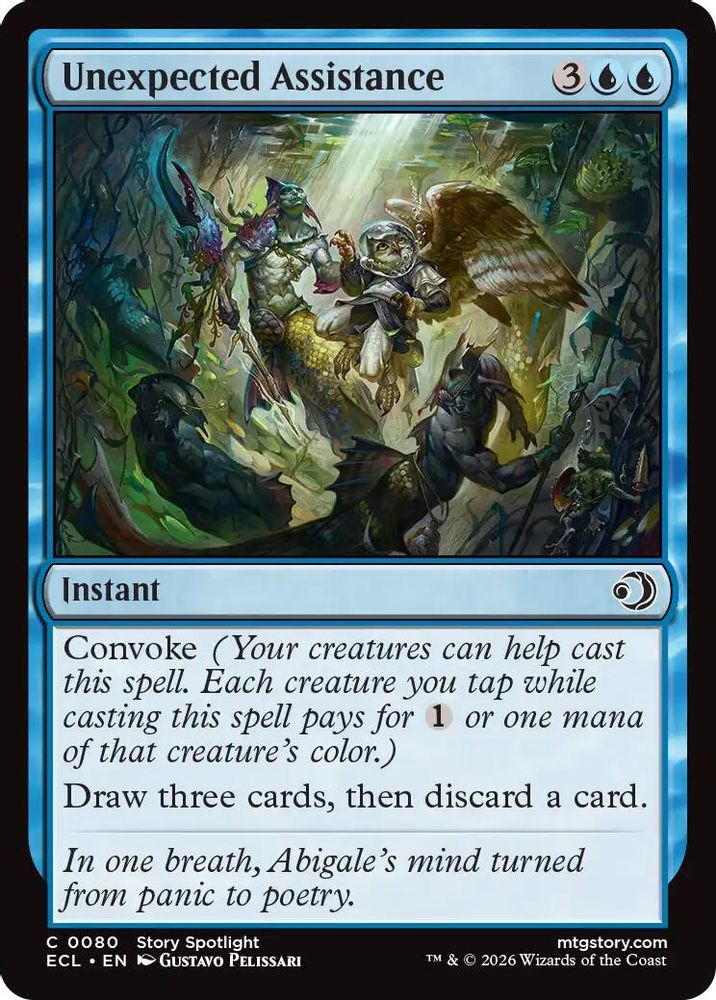 2026 Magic: The Gathering: Lorwyn Eclipsed (ECL) - Unexpected Assistance (#80, Common) (, Near Mint)