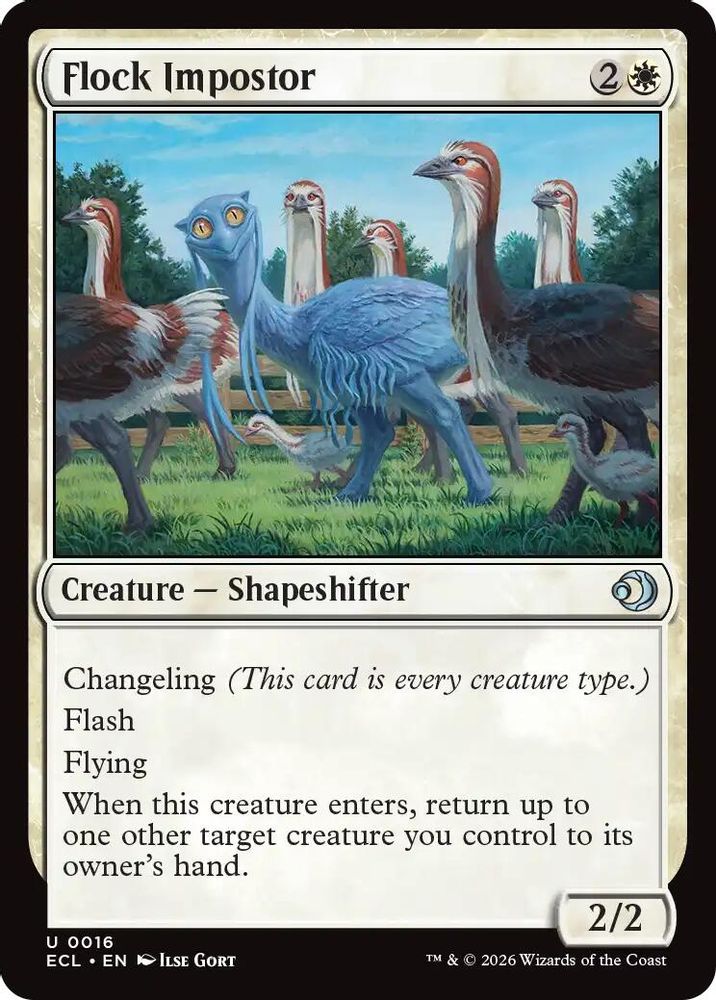 2026 Magic: The Gathering: Lorwyn Eclipsed (ECL) - Flock Impostor (#16, Uncommon)