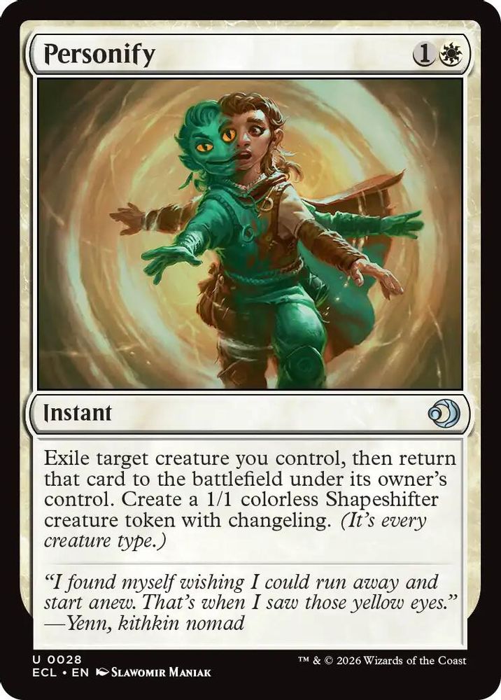 2026 Magic: The Gathering: Lorwyn Eclipsed (ECL) - Personify (#28, Uncommon) (, Near Mint)