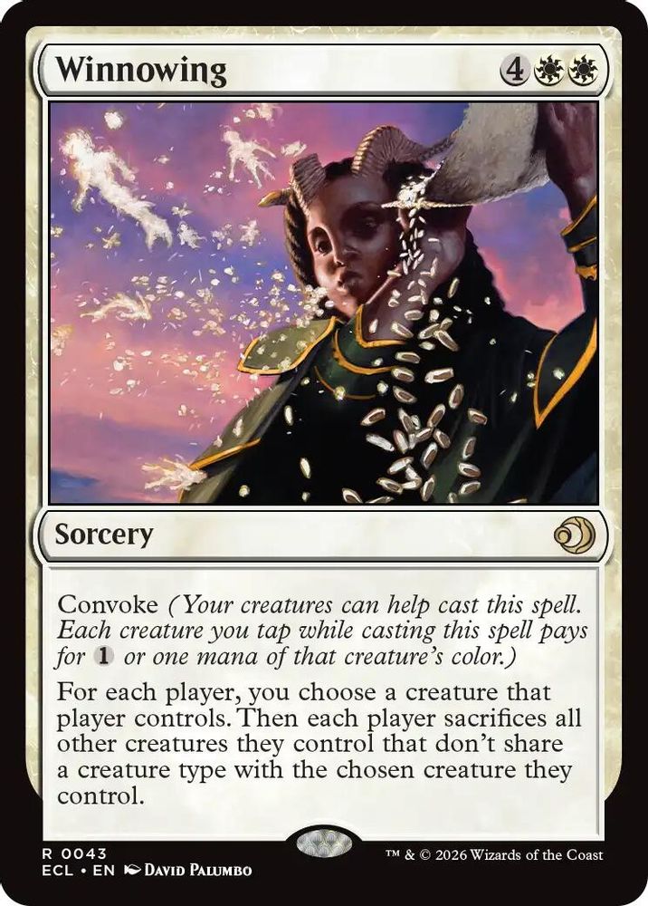 2026 Magic: The Gathering: Lorwyn Eclipsed (ECL) - Winnowing (#43, Rare) (, Near Mint)