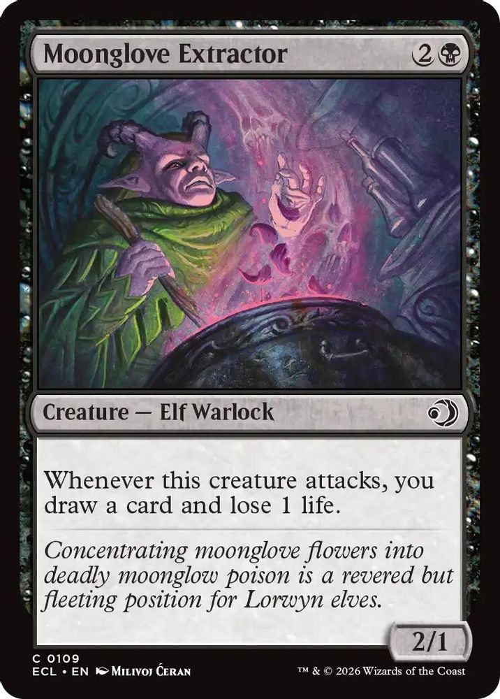 2026 Magic: The Gathering: Lorwyn Eclipsed (ECL) - Moonglove Extractor (#109, Common)