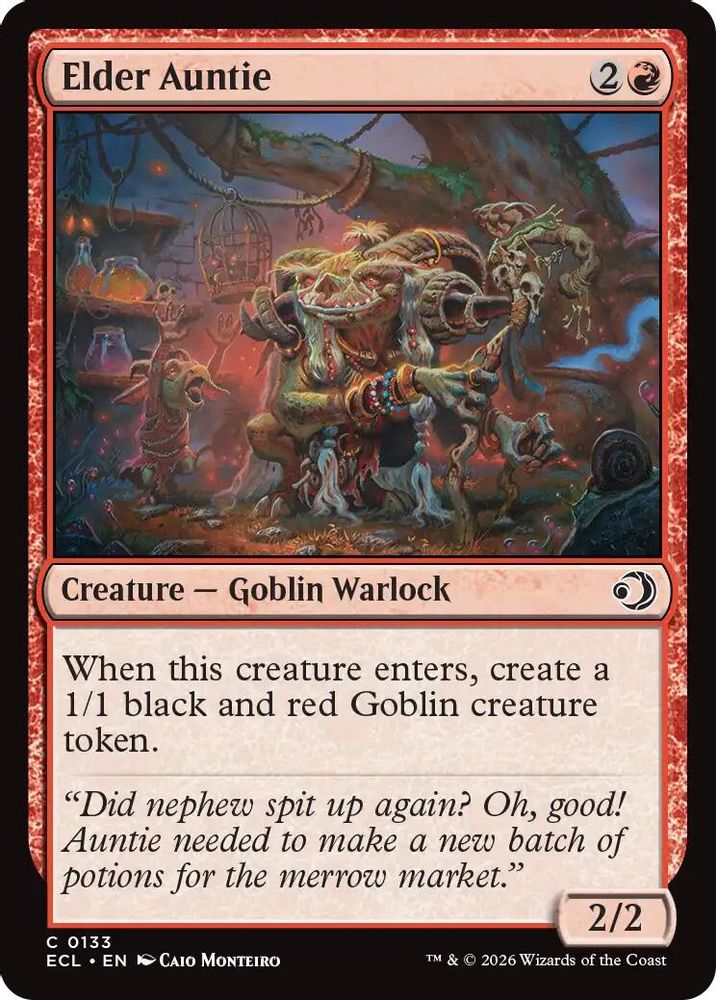 2026 Magic: The Gathering: Lorwyn Eclipsed (ECL) - Elder Auntie (#133, Common)