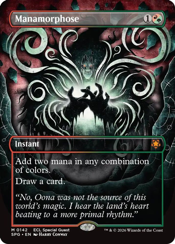 2026 Magic: The Gathering: Special Guests (SPG) - Manamorphose Borderless (#142, Mythic Rare) (, Near Mint)