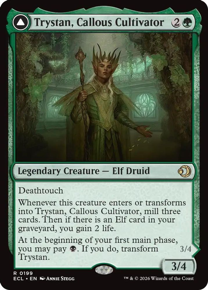 2026 Magic: The Gathering: Lorwyn Eclipsed (ECL) - Trystan Callous Cultivator (#199, Rare) (, Near Mint)