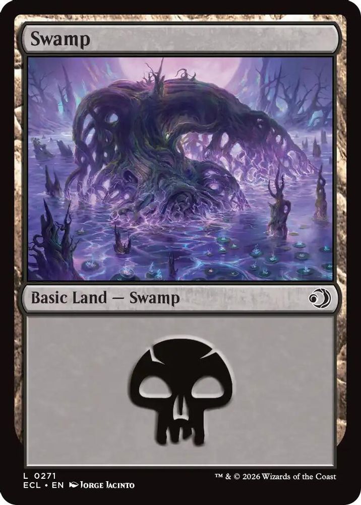 2026 Magic: The Gathering: Lorwyn Eclipsed (ECL) - Swamp 0271 (#271, Land) (, Near Mint)