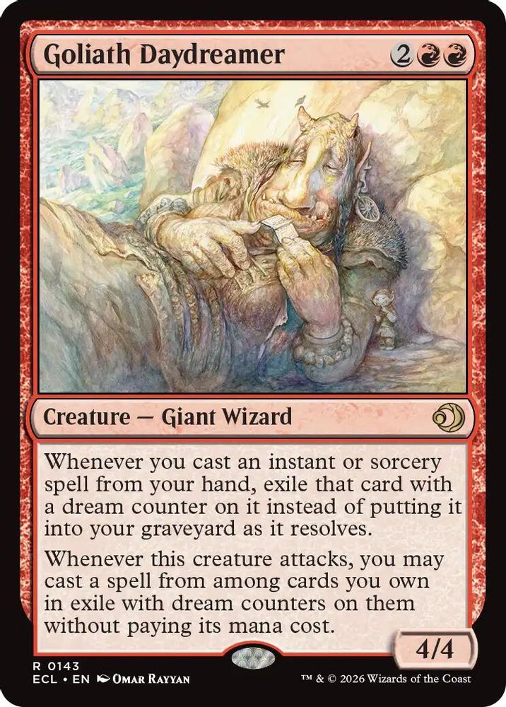 2026 Magic: The Gathering: Lorwyn Eclipsed (ECL) - Goliath Daydreamer (#143, Rare) (, Near Mint)