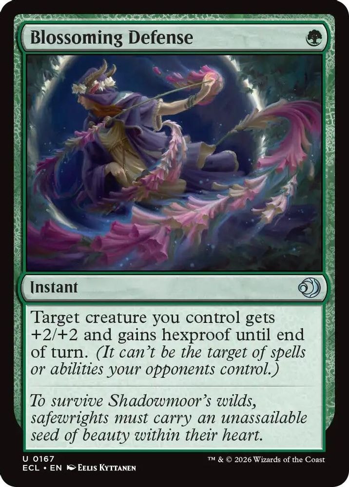 2026 Magic: The Gathering: Lorwyn Eclipsed (ECL) - Blossoming Defense (#167, Uncommon)