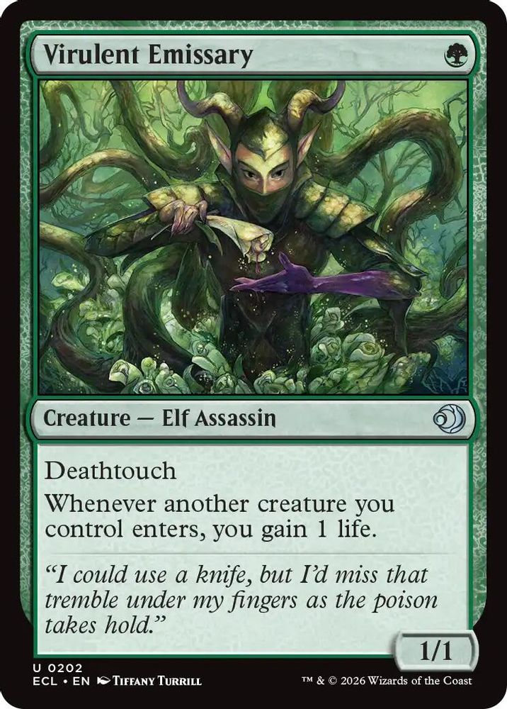 2026 Magic: The Gathering: Lorwyn Eclipsed (ECL) - Virulent Emissary (#202, Uncommon) (, Near Mint)