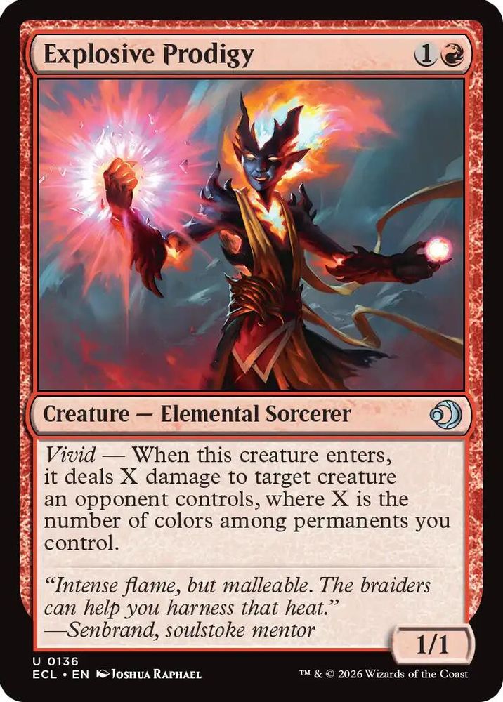 2026 Magic: The Gathering: Lorwyn Eclipsed (ECL) - Explosive Prodigy (#136, Uncommon)