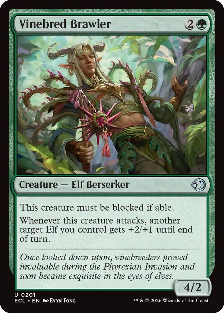 2026 Magic: The Gathering: Lorwyn Eclipsed (ECL) - Vinebred Brawler (#201, Uncommon) (, Near Mint)