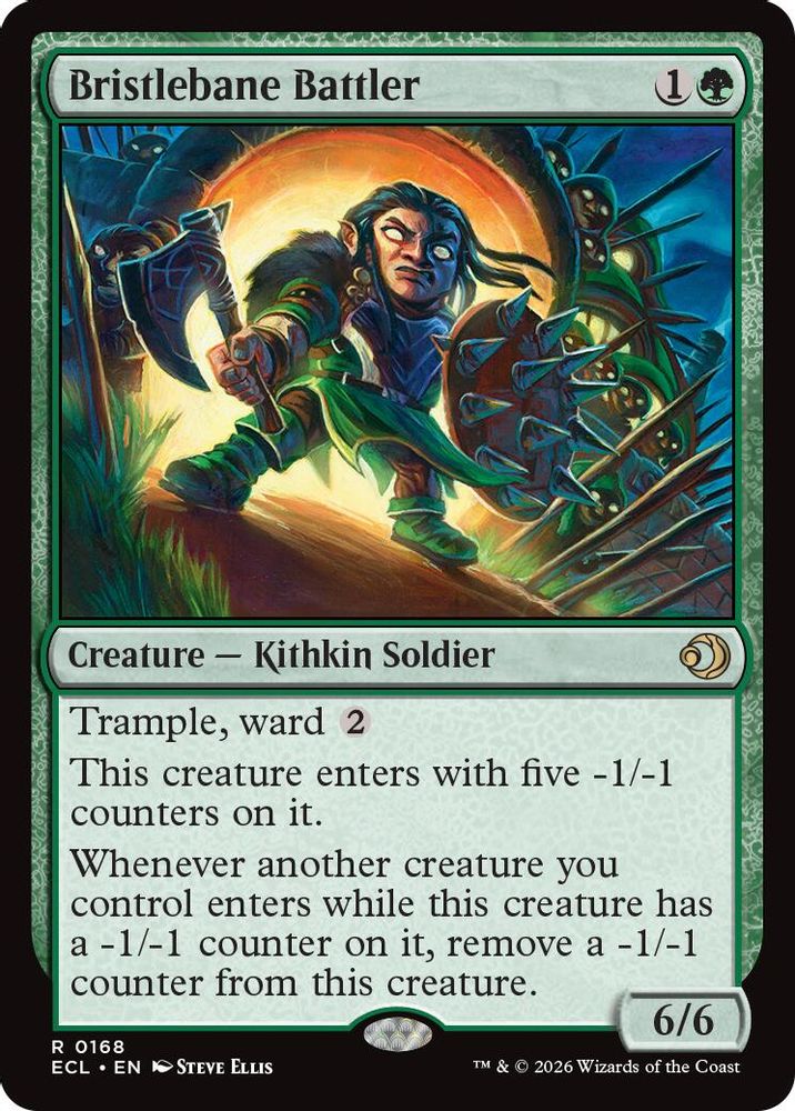 2026 Magic: The Gathering: Lorwyn Eclipsed (ECL) - Bristlebane Battler (#168, Rare) (, Near Mint)