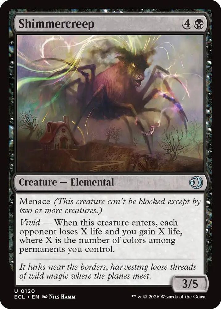 2026 Magic: The Gathering: Lorwyn Eclipsed (ECL) - Shimmercreep (#120, Uncommon) (, Near Mint)