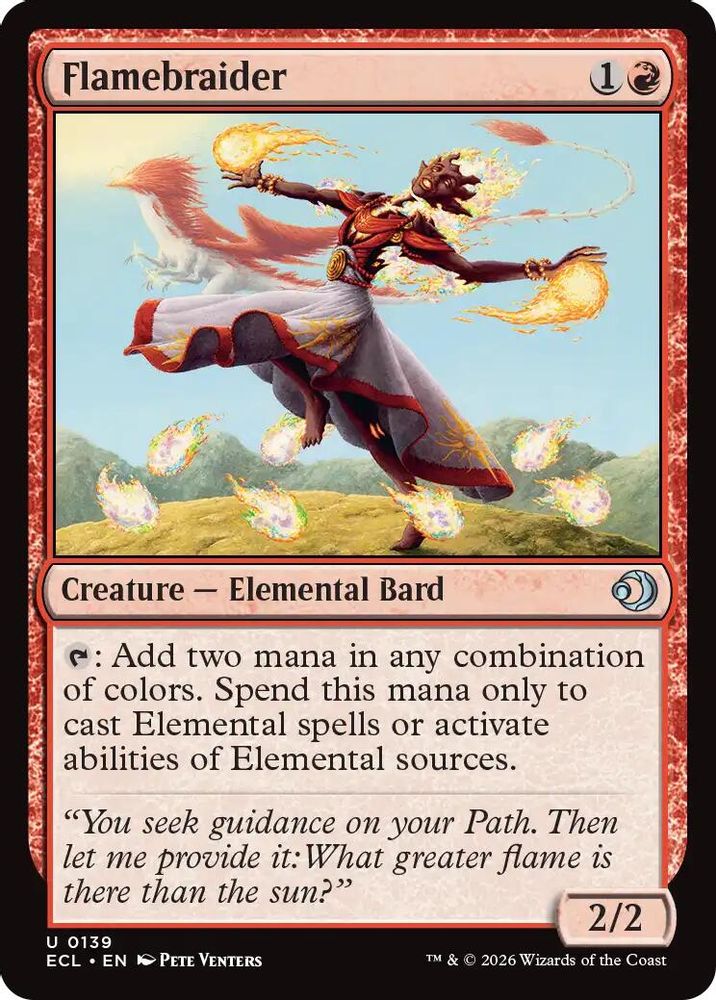 2026 Magic: The Gathering: Lorwyn Eclipsed (ECL) - Flamebraider (#139, Uncommon) (, Near Mint)